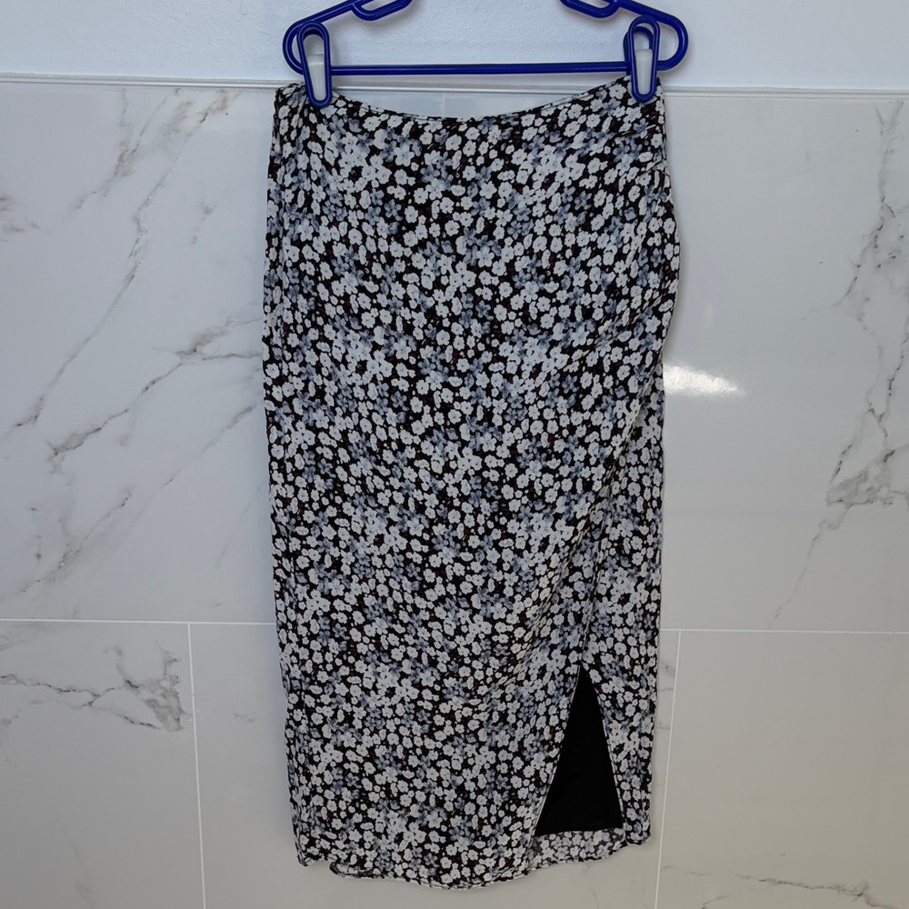 Abercrombie & Fitch Floral Faux Wrap Skirt